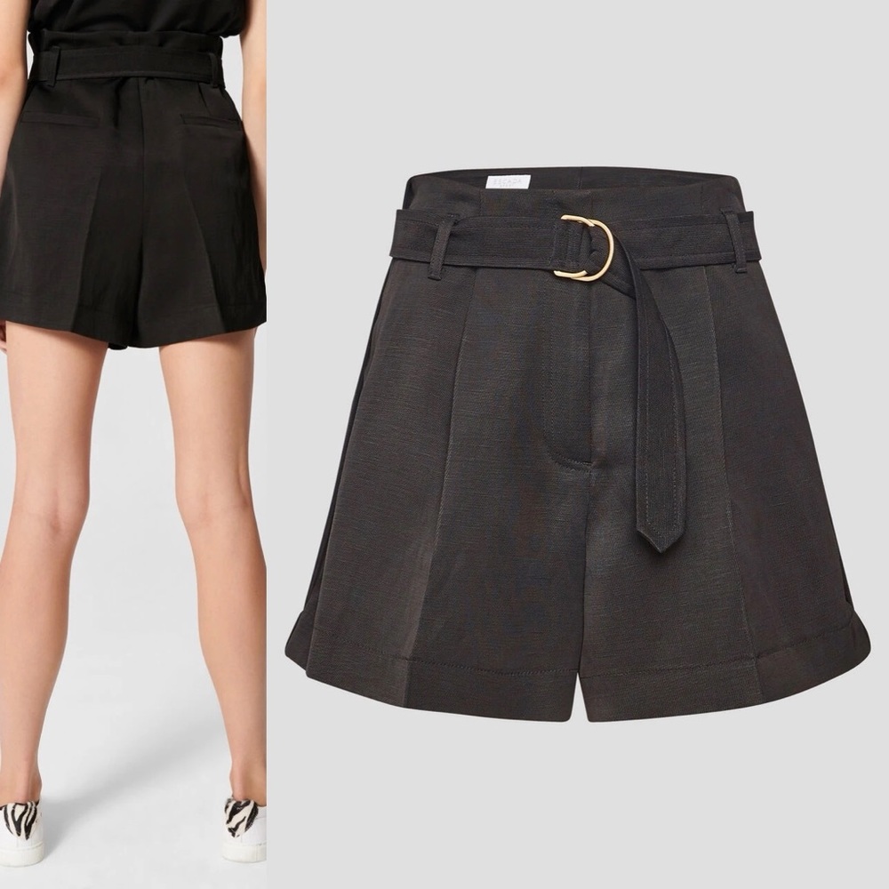 NWOT Escada Sport Black High Rise Belted Shorts